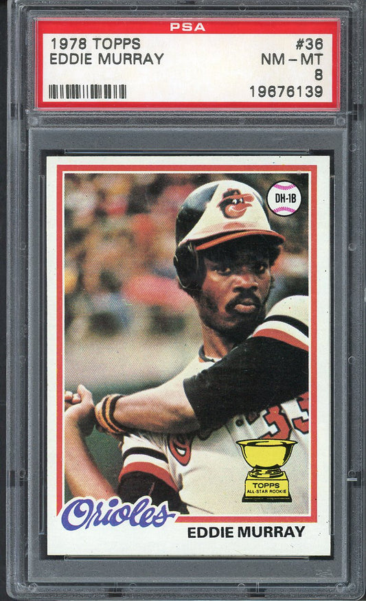 1978 Topps Baseball #036 Eddie Murray Orioles PSA 8 NM/MT 562669