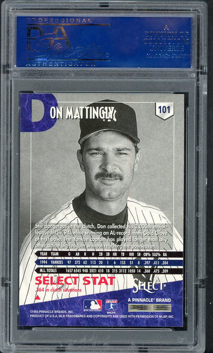 1995 Select #101 Don Mattingly Yankees PSA 8.5 NM/MT+ 562672
