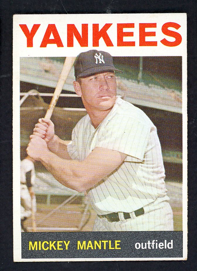 1964 Topps Baseball #050 Mickey Mantle Yankees EX+/EX-MT 562674