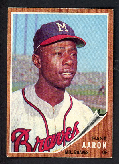 1962 Topps Baseball #320 Hank Aaron Braves EX-MT 562676