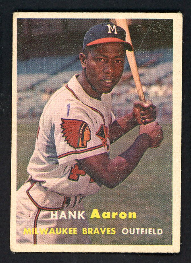 1957 Topps Baseball #020 Hank Aaron Braves Good 562677