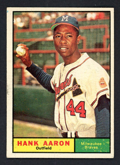1961 Topps Baseball #415 Hank Aaron Braves EX-MT 562680