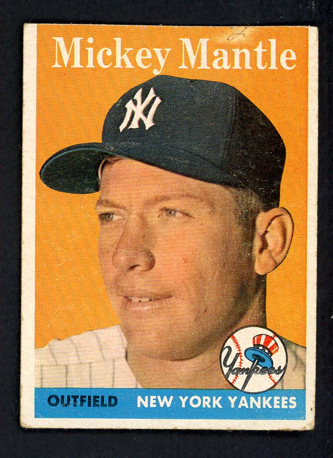 1958 Topps Baseball #150 Mickey Mantle Yankees FR-GD trimmed 562681