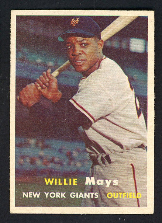 1957 Topps Baseball #010 Willie Mays Giants VG-EX/EX 562704