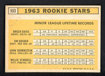 1963 Topps Baseball #553 Willie Stargell Pirates VG-EX 562708