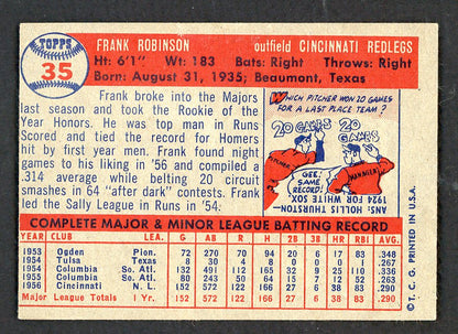 1957 Topps Baseball #035 Frank Robinson Reds EX-MT 562710