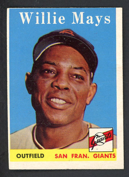1958 Topps Baseball #005 Willie Mays Giants EX+/EX-MT 562715