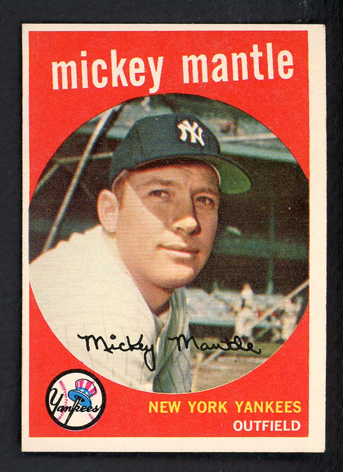 1959 Topps Baseball #010 Mickey Mantle Yankees EX-MT 562717