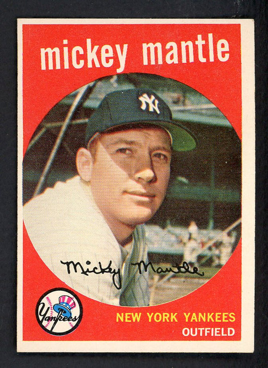1959 Topps Baseball #010 Mickey Mantle Yankees EX-MT 562717