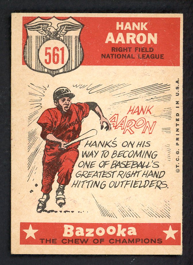1959 Topps Baseball #561 Hank Aaron A.S. Braves EX-MT 562729