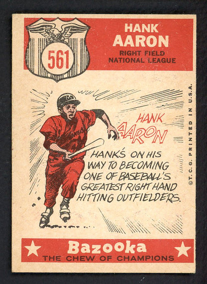 1959 Topps Baseball #561 Hank Aaron A.S. Braves EX-MT 562729