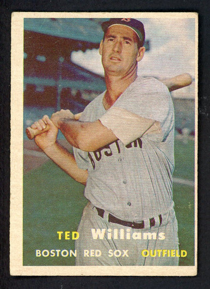 1957 Topps Baseball #001 Ted Williams Red Sox VG-EX 562739