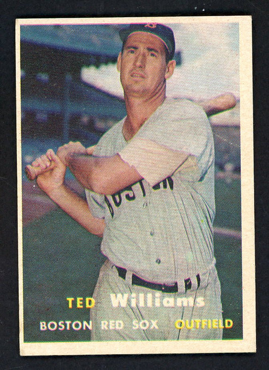 1957 Topps Baseball #001 Ted Williams Red Sox EX 562743