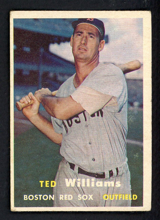 1957 Topps Baseball #001 Ted Williams Red Sox VG-EX 562744