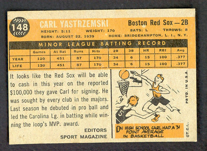 1960 Topps Baseball #148 Carl Yastrzemski Red Sox EX-MT/NR-MT 562747