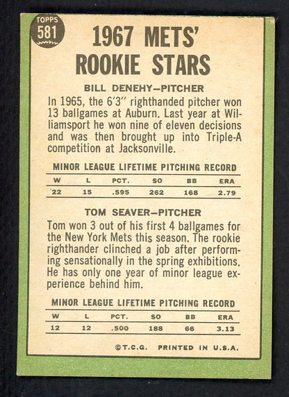1967 Topps Baseball #581 Tom Seaver Mets VG-EX 562753