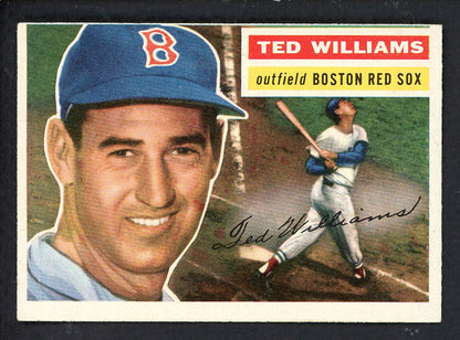 1956 Topps Baseball #005 Ted Williams Red Sox EX+/EX-MT White 562754