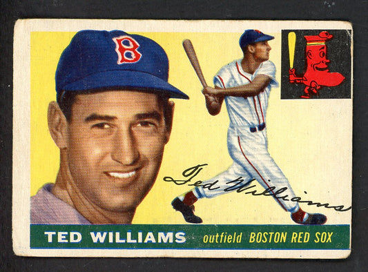 1955 Topps Baseball #002 Ted Williams Red Sox Good 562756