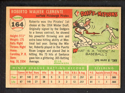 1955 Topps Baseball #164 Roberto Clemente Pirates EX-MT/NR-MT 562762