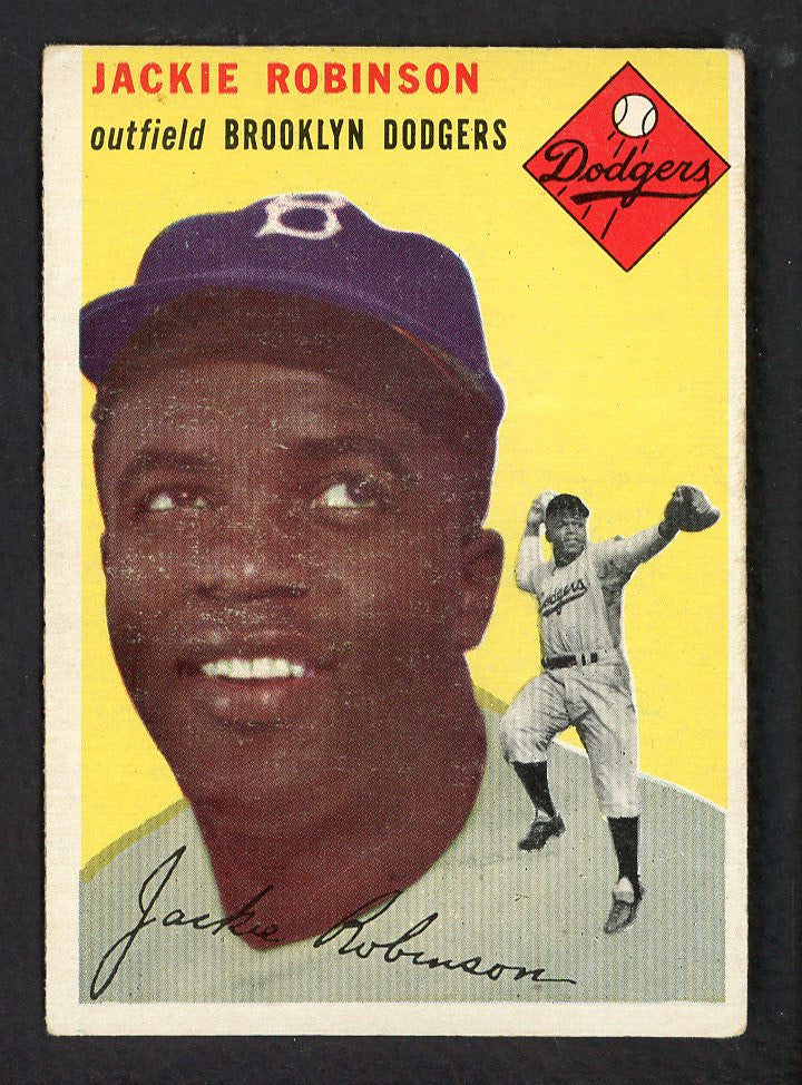 1954 Topps Baseball #010 Jackie Robinson Dodgers VG-EX 562771