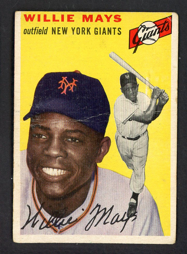 1954 Topps Baseball #090 Willie Mays Giants Good 562773