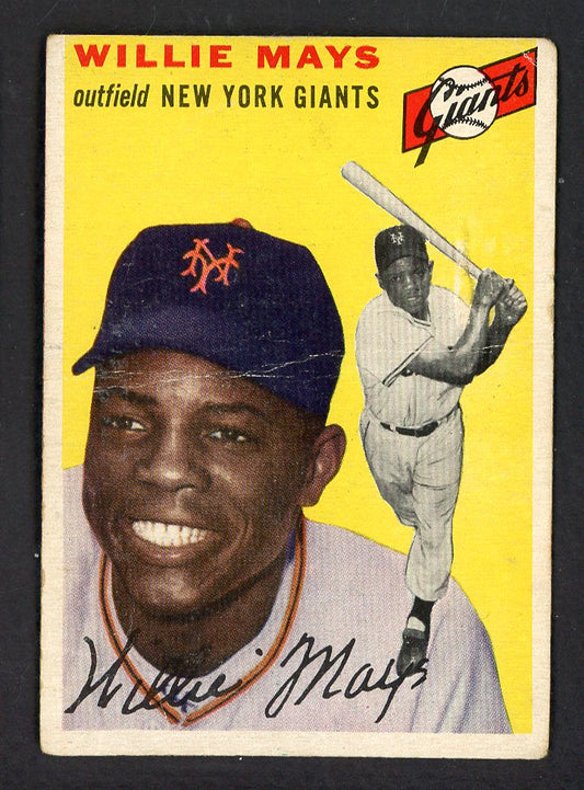 1954 Topps Baseball #090 Willie Mays Giants Good 562773