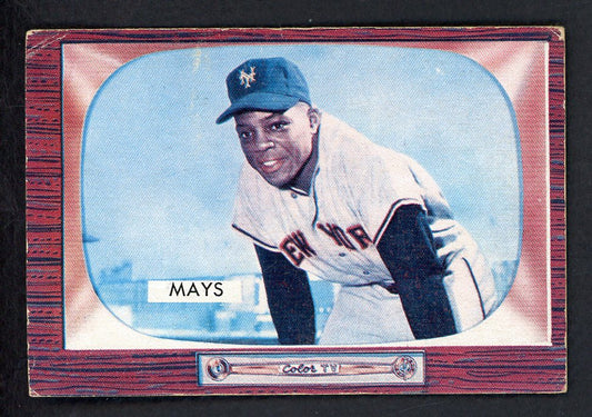 1955 Bowman Baseball #184 Willie Mays Giants VG 562776