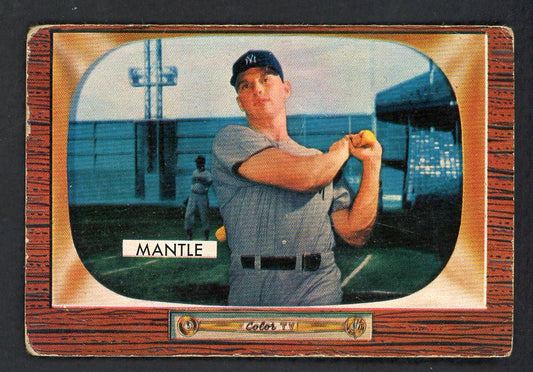 1955 Bowman Baseball #202 Mickey Mantle Yankees VG 562777
