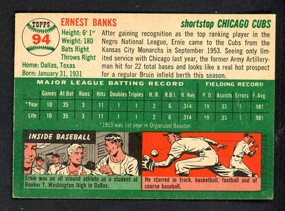 1954 Topps Baseball #094 Ernie Banks Cubs VG-EX 562783