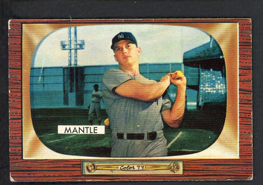 1955 Bowman Baseball #202 Mickey Mantle Yankees VG-EX 562784