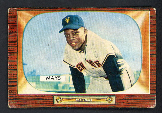 1955 Bowman Baseball #184 Willie Mays Giants GD-VG 562785