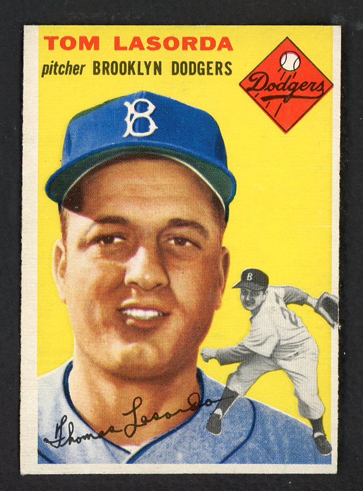 1954 Topps Baseball #132 Tom Lasorda Dodgers VG-EX/EX 562787