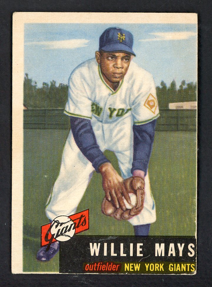 1953 Topps Baseball #244 Willie Mays Giants VG-EX 562791