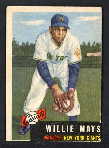 1953 Topps Baseball #244 Willie Mays Giants VG-EX 562791