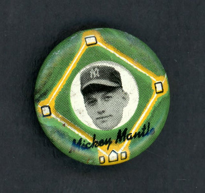 1956 PM15 Yellow Basepath Pins Mickey Mantle Yankees EX 562796