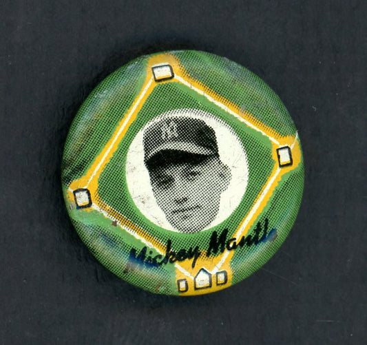 1956 PM15 Yellow Basepath Pins Mickey Mantle Yankees EX 562796
