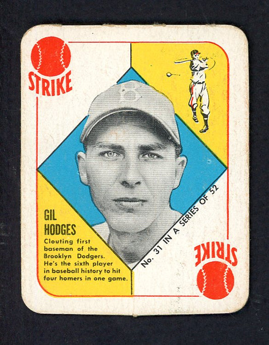 1951 Topps Red Backs #031 Gil Hodges Dodgers GD-VG 562808