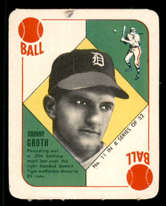 1951 Topps Blue Backs #011 Johnny Groth Tigers NR-MT 562829