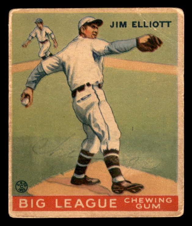 1933 Goudey #132 Jim Elliott Phillies Good 562855