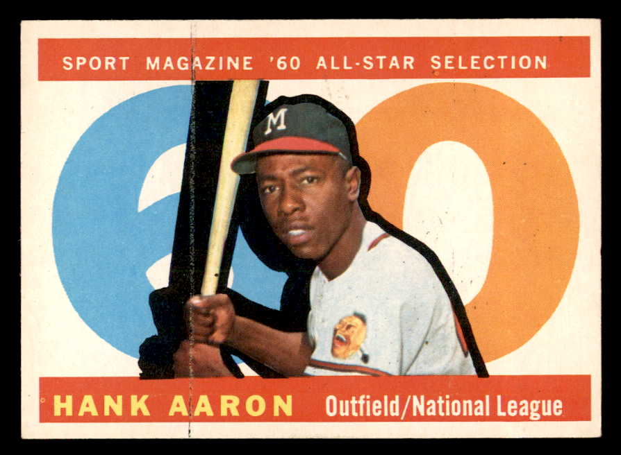 1960 Topps Baseball #566 Hank Aaron A.S. Braves EX 562861