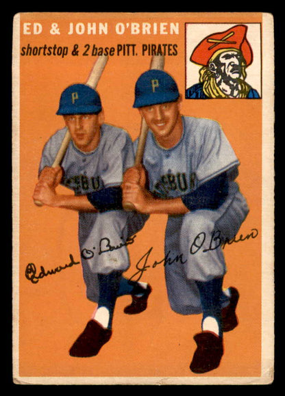 1954 Topps Baseball #139 O'Brien Brothers Pirates VG 562885