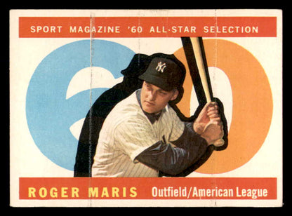 1960 Topps Baseball #565 Roger Maris A.S. Yankees EX-MT 562895