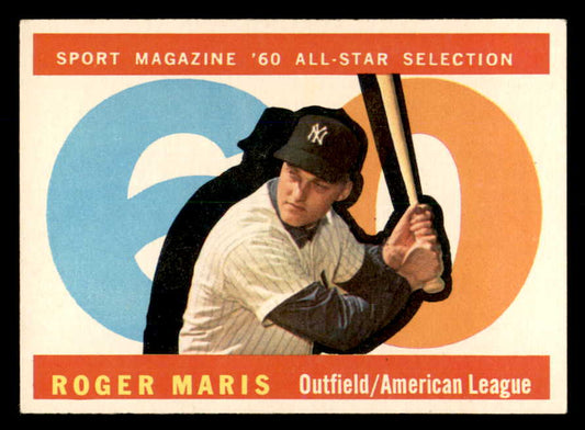 1960 Topps Baseball #565 Roger Maris A.S. Yankees EX-MT 562896