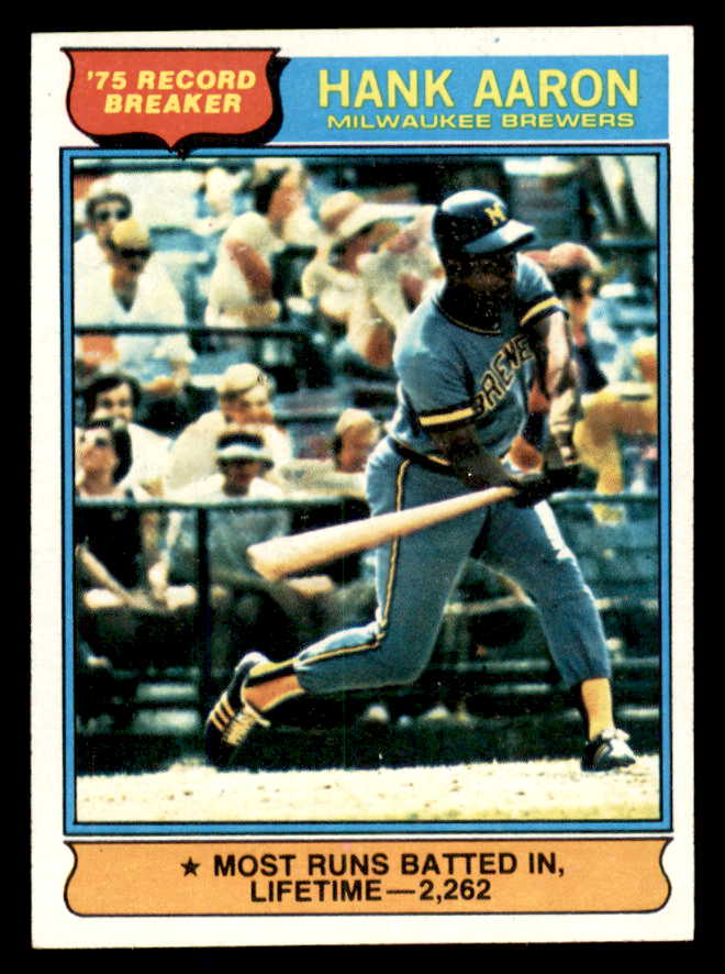 1976 Topps Baseball #001 Hank Aaron RB Brewers NR-MT 562899