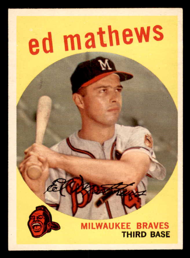 1959 Topps Baseball #450 Eddie Mathews Braves NR-MT 562913