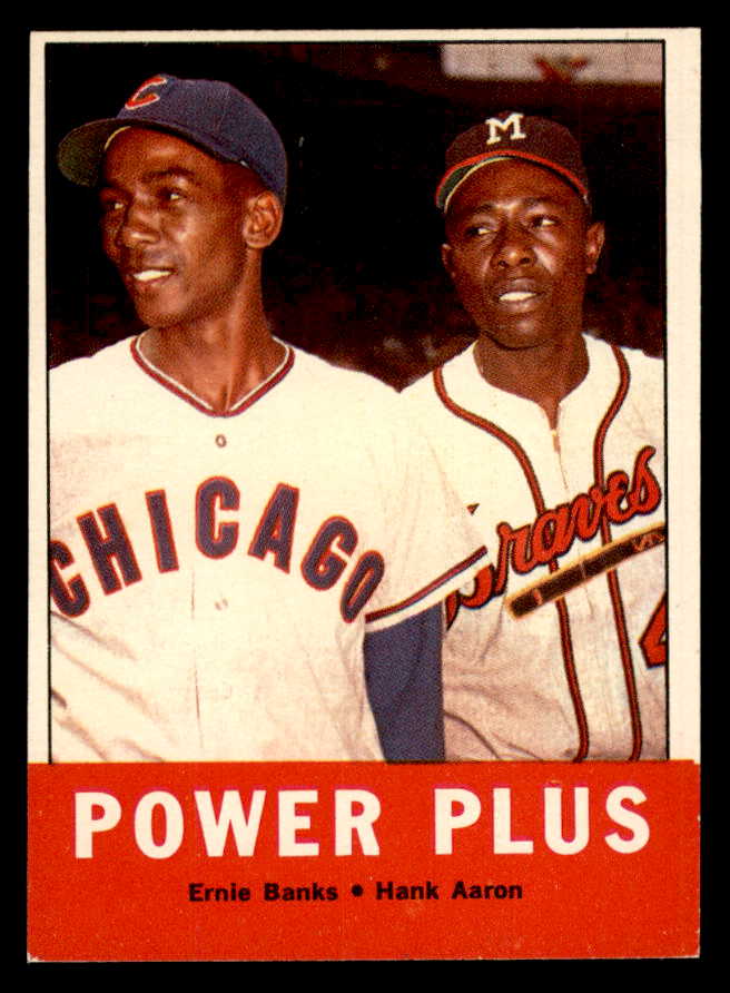 1963 Topps Baseball #242 Hank Aaron Ernie Banks EX-MT 562965