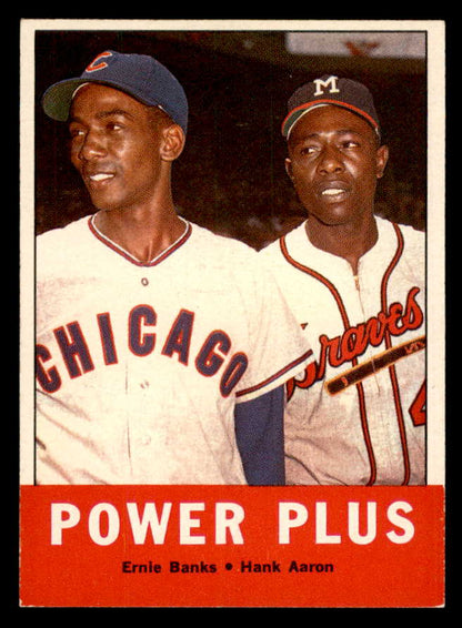 1963 Topps Baseball #242 Hank Aaron Ernie Banks EX-MT 562966