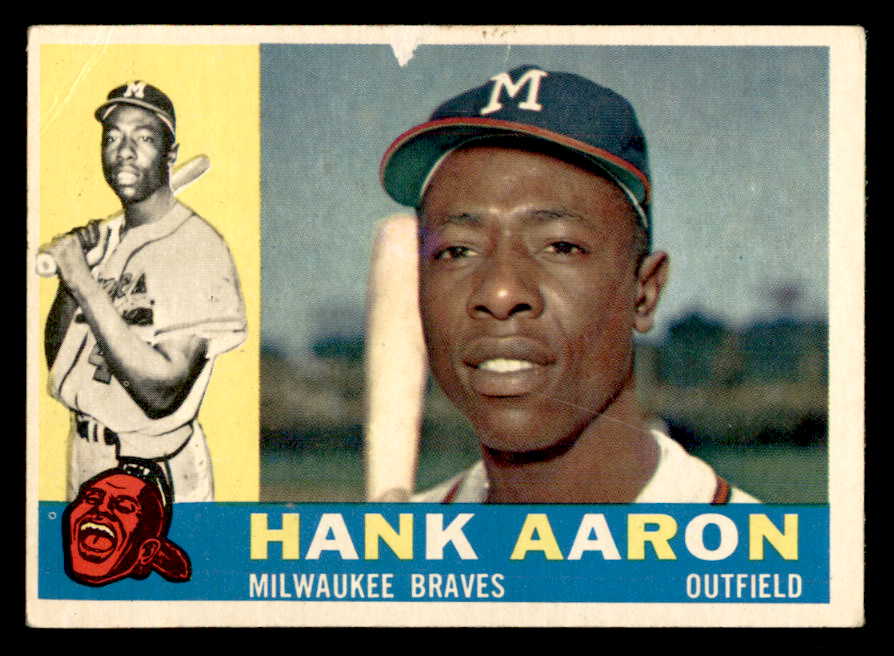 1960 Topps Baseball #300 Hank Aaron Braves Good 562970