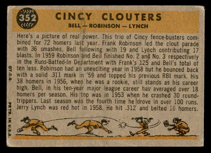 1960 Topps Baseball #352 Frank Robinson Gus Bell VG-EX 562997