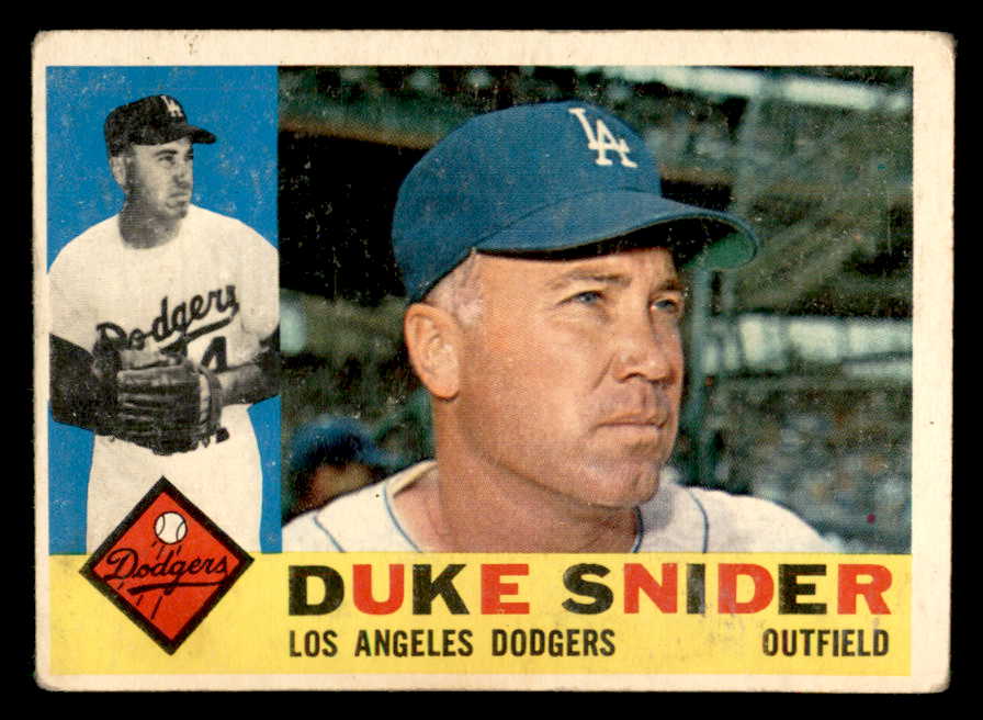 1960 Topps Baseball #493 Duke Snider Dodgers VG 563003
